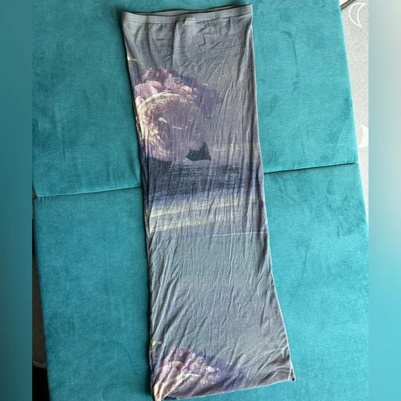 lilith Ankle-Length Sheer Floral Skirt Size Medium - Picture 7 of 8